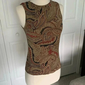 Chaps Classics paisley sleeveless top